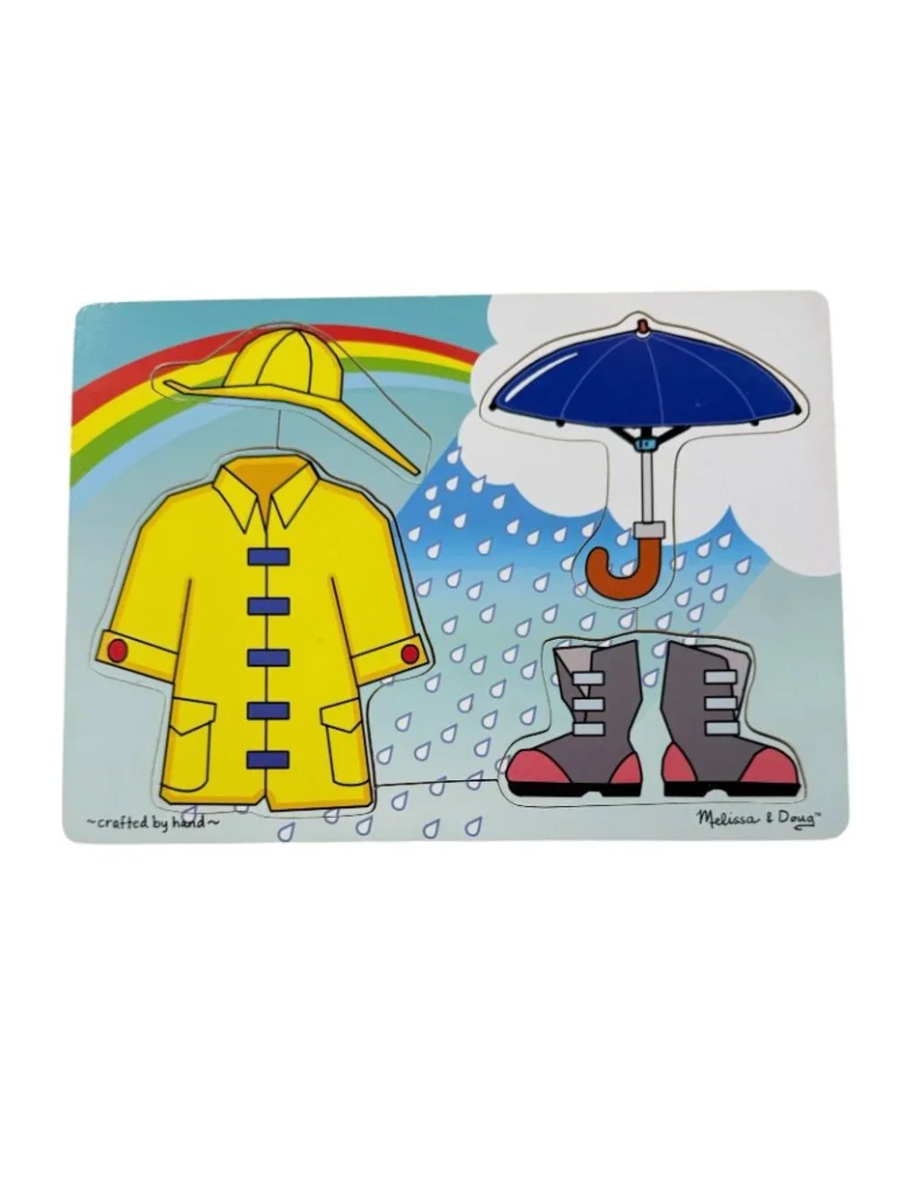 3 Melissa & Doug Puzzles Tools Transportation Weather 18 month + Crafted by Hand